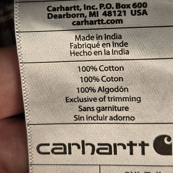 Carhartt Flannel Heavyweight Original Fit Button Long Sleeve Shirt Mens Sz 2XLT - Picture 6 of 8